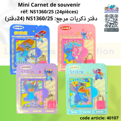 Mini Carnet de souvenir  réf: NS1360/25 (24pièces)