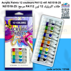 Acrylic Paints 12 couleurs PA112 réf: NS1518-25