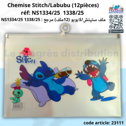 Chemise Stitch/Labubu (12pièces) réf: NS1334/25  1338/25
