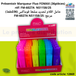 Présentoir Marqueur Fluo FOMAX (36pièces) réf: FM-6027A  NS1158/25