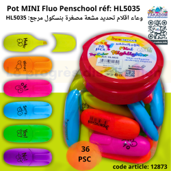 Pot MINI Fluo Penschool réf: HL5035