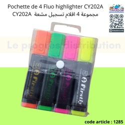 Pochette de 4 Fluo highlighter CY202A