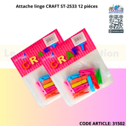 Attache linge CRAFT ST-2533 12 piéces