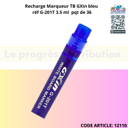 Recharge Marqueur TB GXin bleu réf G-201T 3.5 ml  pqt de 36