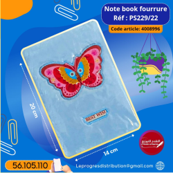 Note book fourrure Réf : NO:PS229/22