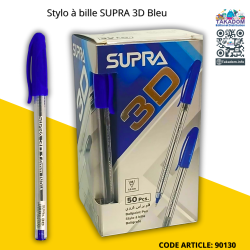 Stylo à bille SUPRA 3D Bleu pqt de 50 