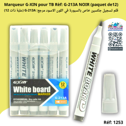 Marqueur G-XIN pour TB Rèf: G-213A NOIR (paquet de 12)