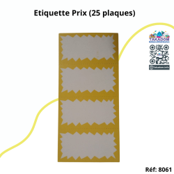 Etiquette Prix (25 plaques)