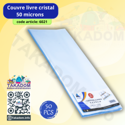 Couvre livre cristal 60 microns 50x70 (50pièces)