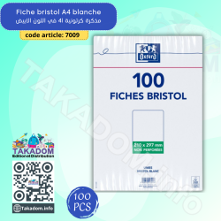 Fiche bristol GM blanche  100 feuilles A4 (21X29.7)