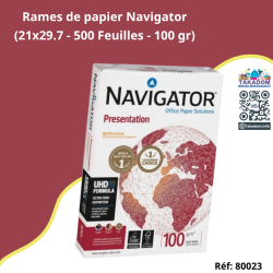 Rames de papier Navigator (21x29.7 - 500 Feuilles - 100 gr) - ورق نافيقيتور (21×29.7 - 500 ورقة - 100 غرام)