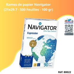 Rames de papier Navigator (21x29.7 - 500 Feuilles - 90 gr) - ورق نافيقيتور (21×29.7 - 500 ورقة - 90 غرام)