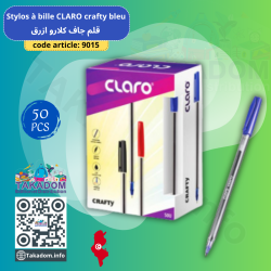 Stylo à bille Claro Crafty Bleu (paquet de 50)