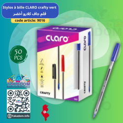 Stylo à bille Claro Crafty vert (pqt de 50) - قلم جاف كلارو كرافتي اخضر (علبة ذات 50)