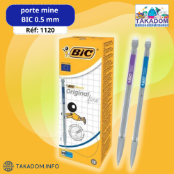 Porte mine BIC 0.5 mm (pqt de 12 ) - قلم رصاص ميكانيكي بيك 0.5 مم (علبة ذات 12)
