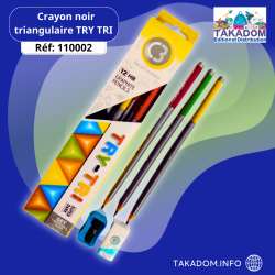 Crayon noir triangulaire TRY TRI Réf: 7422 (paquet de 12)
