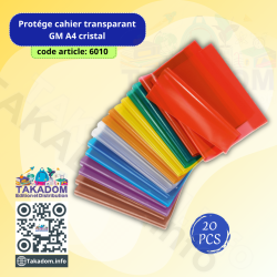 Protége cahier transparant GM A4 cristal (20 pièces)