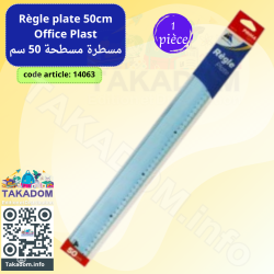 Régle plate Office plast (50 cm)