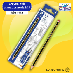 Crayon noir Staedtler noris N°3 (pqt de 12) - قلم رصاص ستادلار نوريس رقم3 (علبة ذات 12)