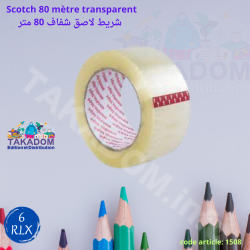 Scotch transparent 80m ( 6 rouleaux )