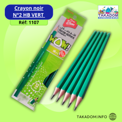 Crayon noir N°2 HB VERT (paquet de 12)