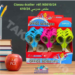 Présentoir de 24 Ciseaux écoliers Penschool Réf: NS610/24